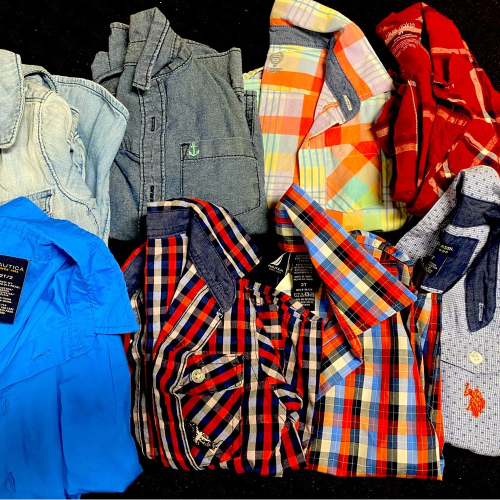 Boys 2T long sleeve button downs